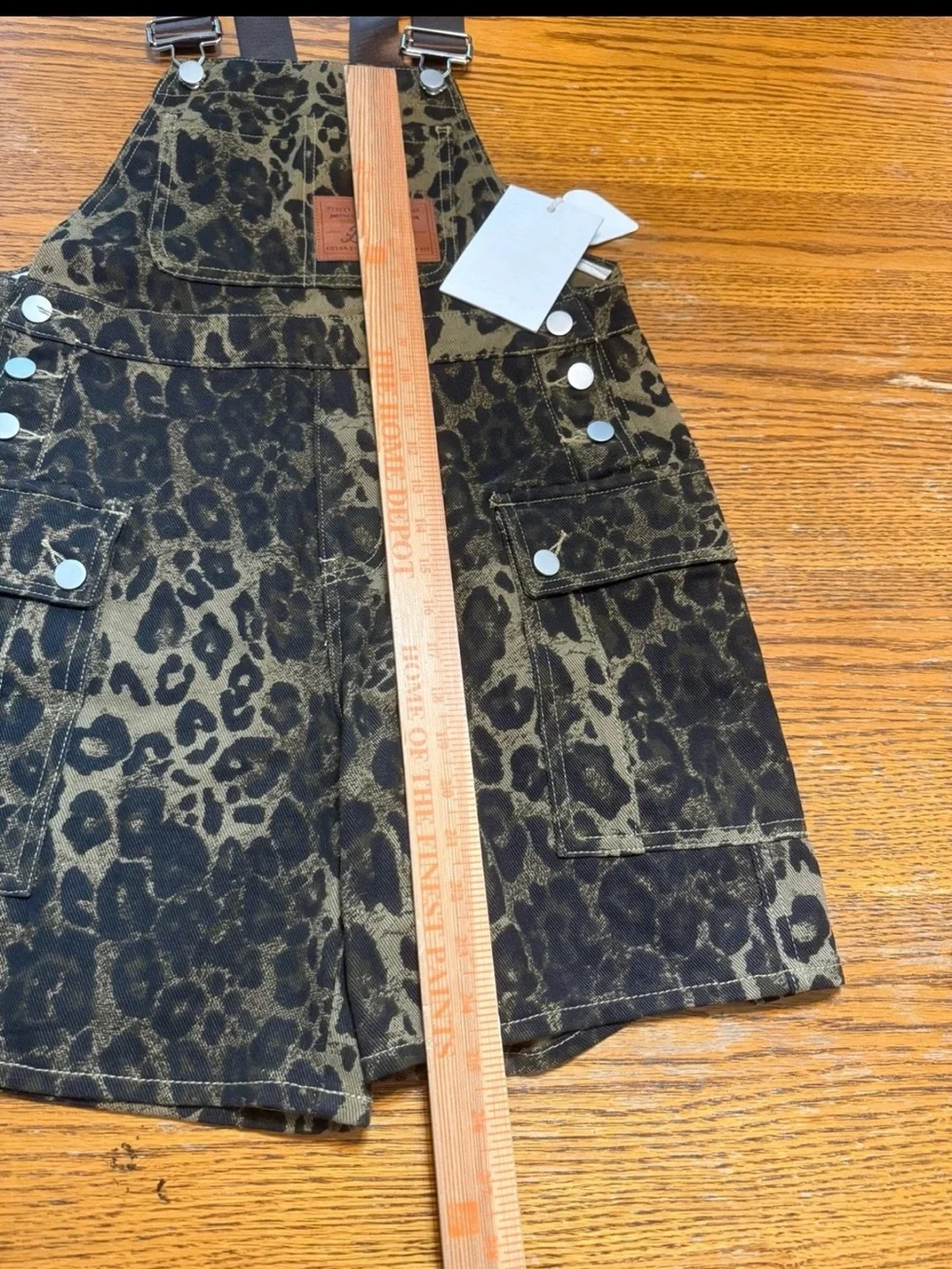 Aelfric Eden leopard print short overalls -S